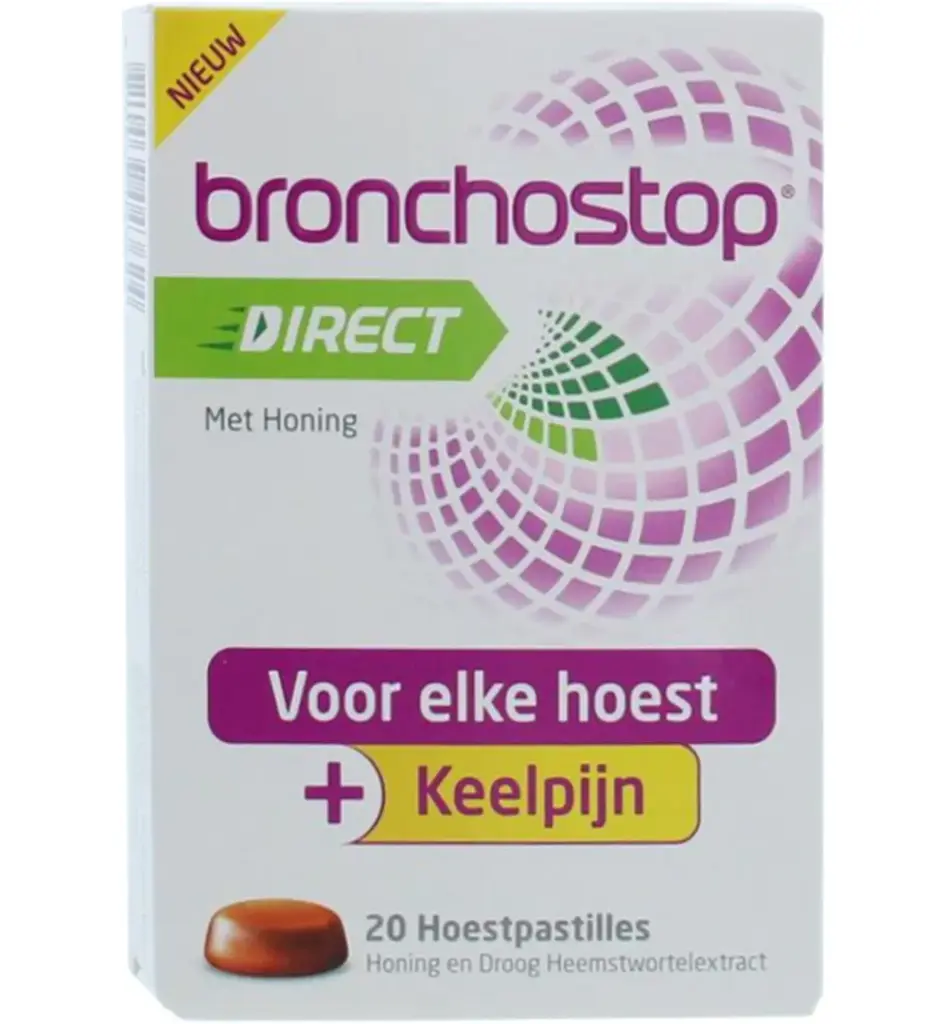 Bronchostop Direct Pastilles Honing (20 stuks)