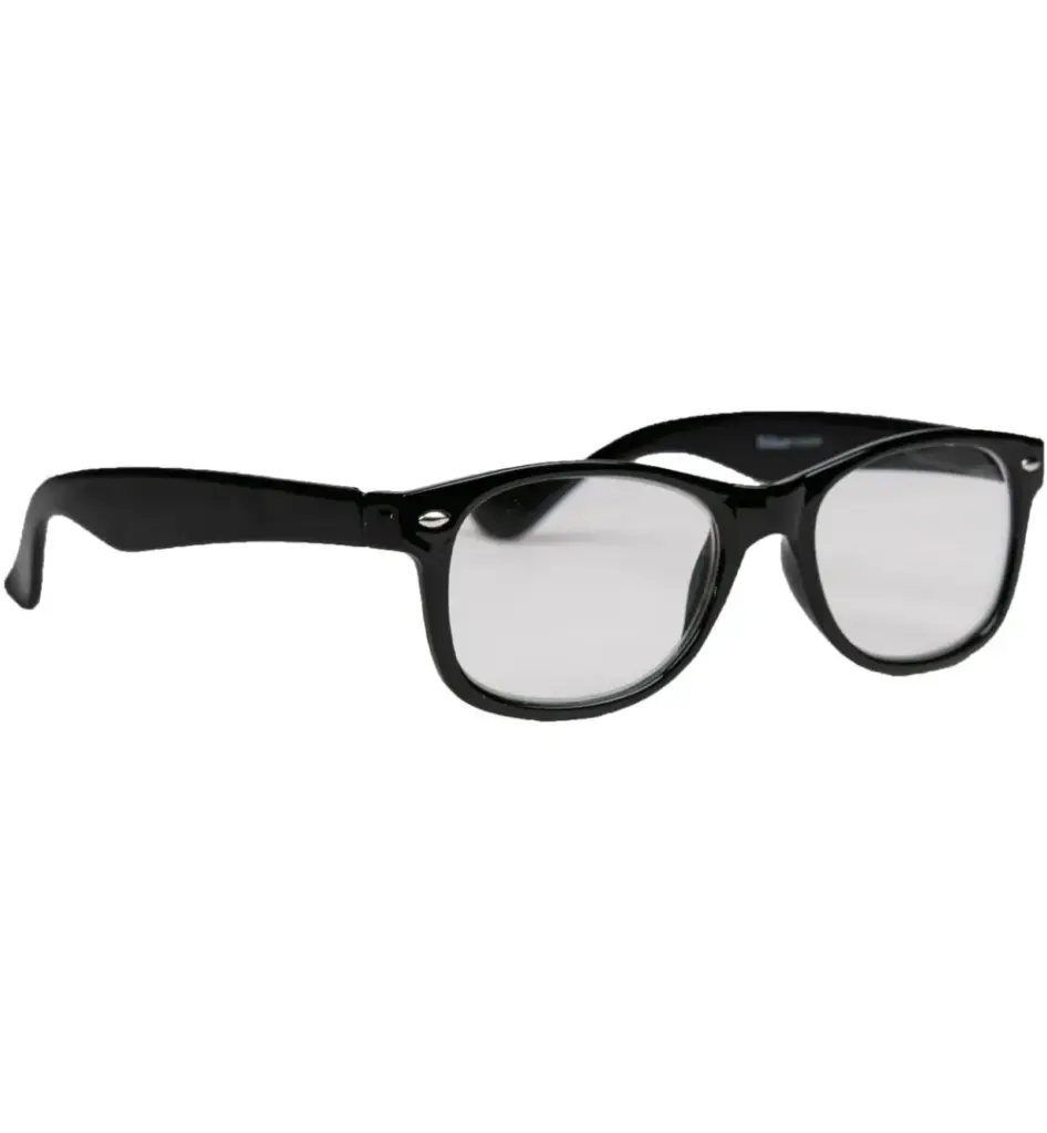 Melleson Leesbril wayfarer glans zwart +1.00 (1 stuk)