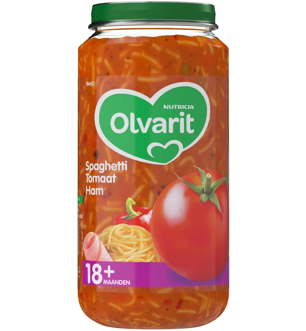 Olvarit Spaghetti tomaat ham 18M03 (250 gr)