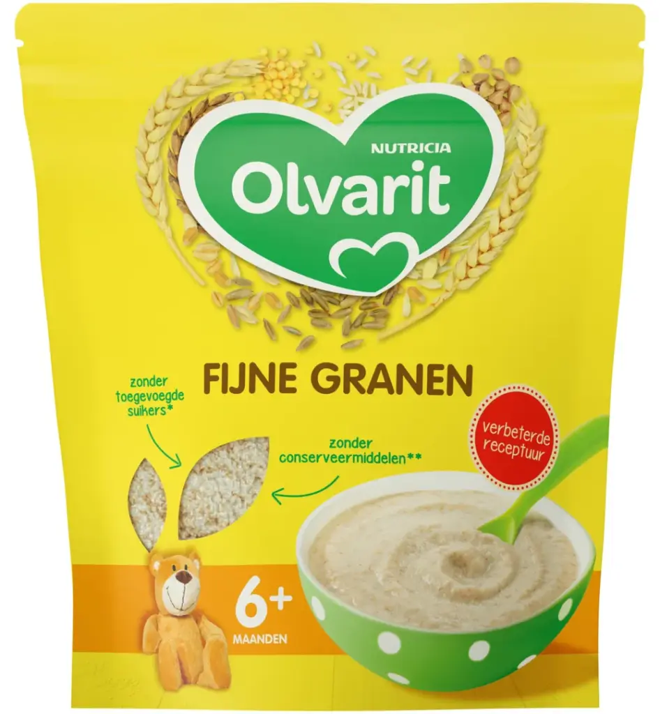 Olvarit Ontbijtpap fijnegranen 8+ maanden (200 gr)