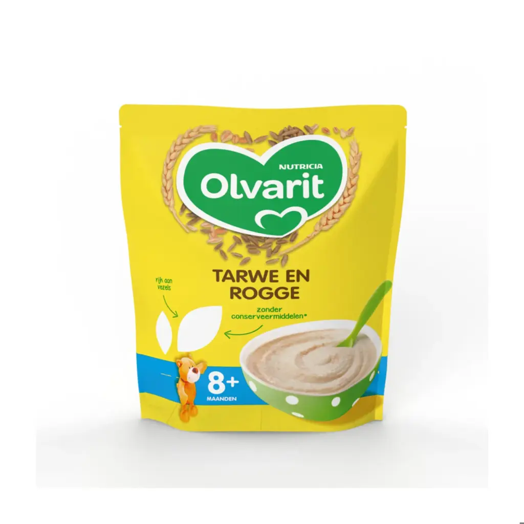 Olvarit Ontbijtpap Tarwe en Rogge 8+ maanden (200 gr)