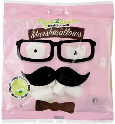 Food2Smile Marshmallows suikervrij glutenvrij lactosevrij (50 gr)