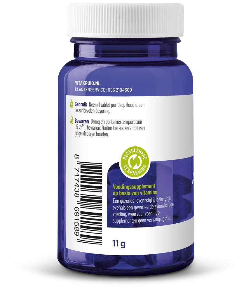 Vitakruid Actief Foliumzuur Quatrefolic® 5-Mthf 400 Mcg (90 tabletten)