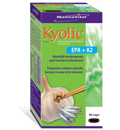 Mannavital Kyolic Epa & K2 (80 vega capsules)