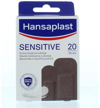 Hansaplast Sensitive skintone medium dark (20 stuks)