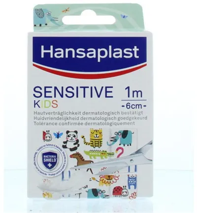 Hansaplast Sensitive kids 1m x 6 cm (1 stuk)