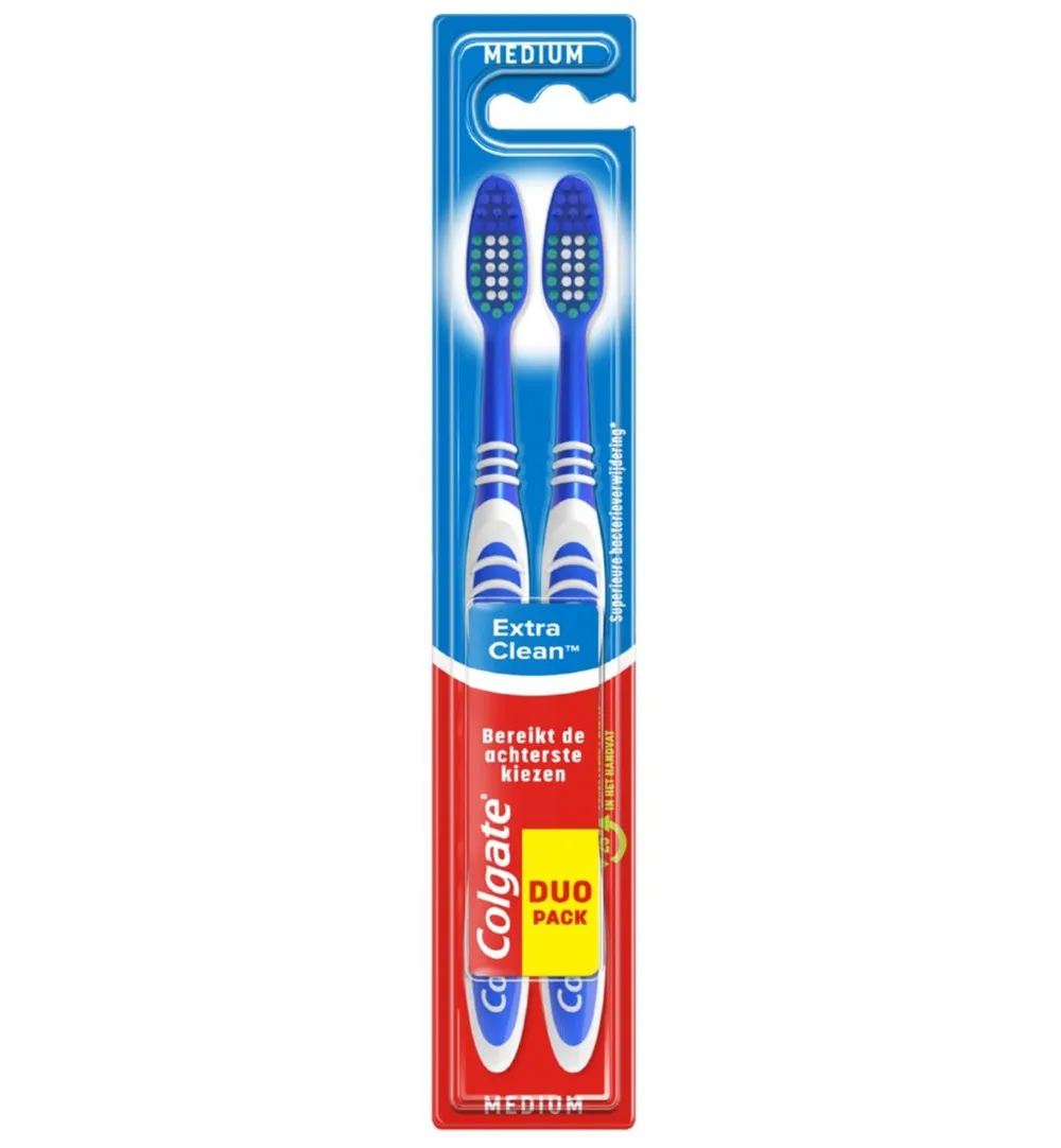 Colgate Tandenborstel Extra Clean Medium Duo (2 stuks)