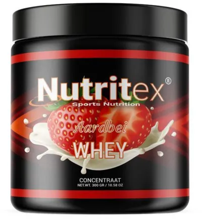 Nutritex Whey Proteine Aardbei (300 gr)