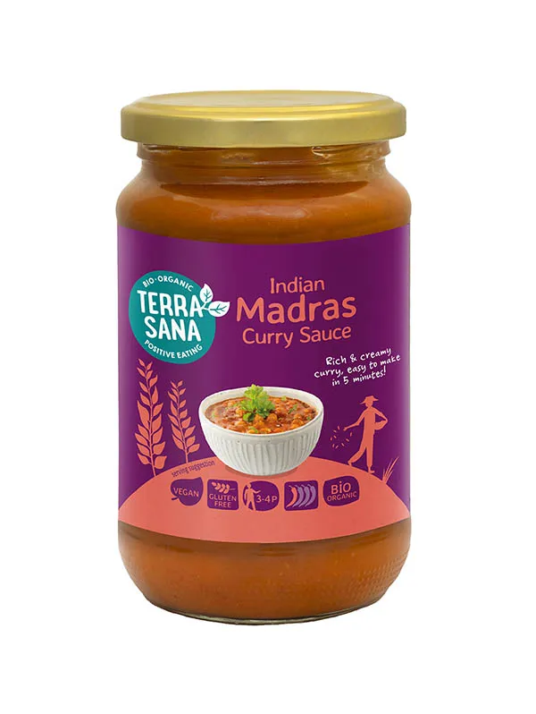 Terrasana Indiase Madras Currysaus (350 gr)