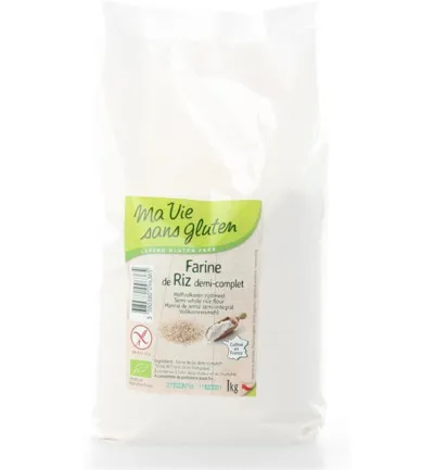Ma Vie Sans Gluten Rijstmeel Wit Glutenvrij Bio (1000 gr)