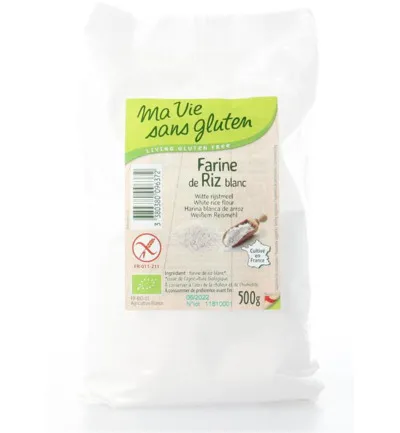 Ma Vie Sans Gluten Rijstmeel Wit Glutenvrij Bio (500 gr)
