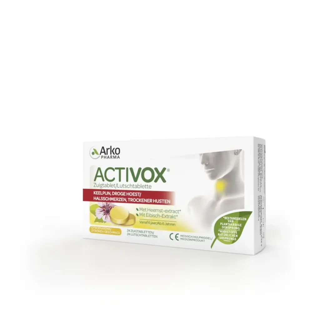 Activox Keelpijn droge hoest (24 zuigtabletten)