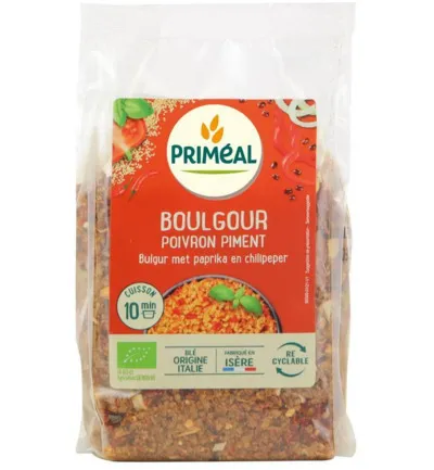 Priméal Bulgur met paprika en Spaanse peper bio (300 gr)
