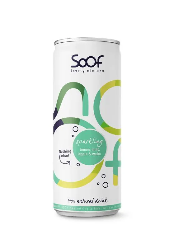 Soof Sparkling Citroen, Munt, Appel (250 ml)