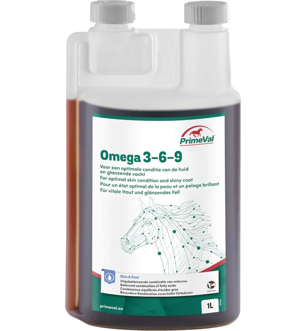 PrimeVal Omega 3-6-9 paard (1000 ml)