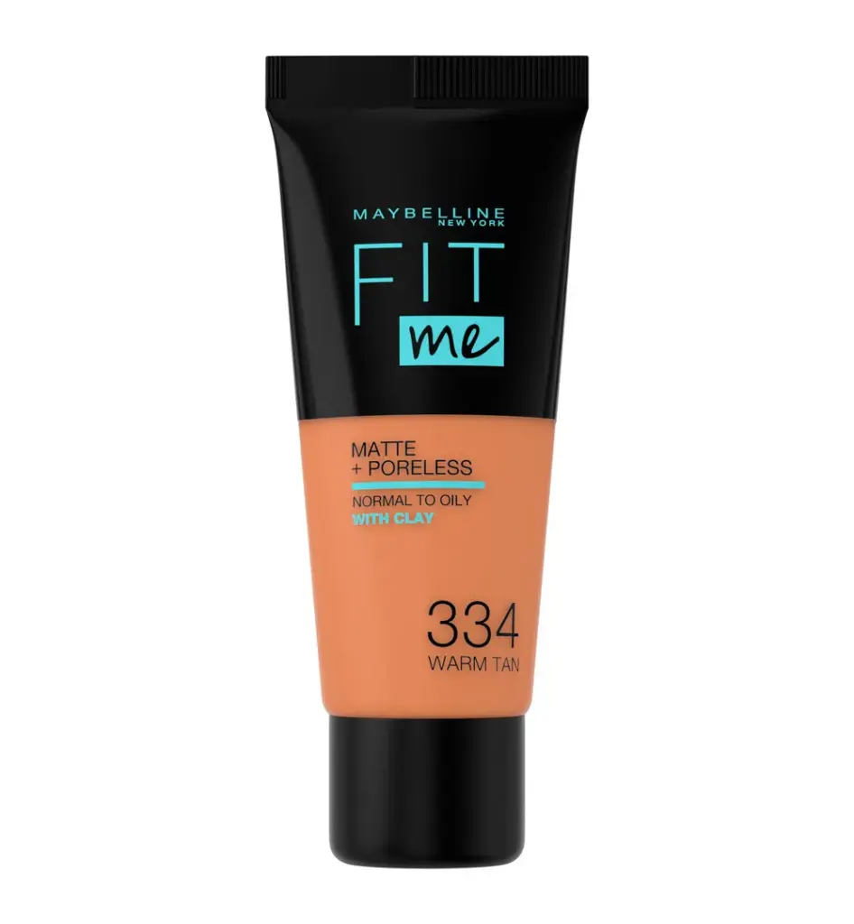 Maybelline New York Fit Me matte & poreless foundation 334 warm tan (1 stuk)