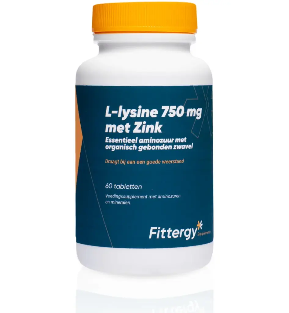 Fittergy L-Lysine 750mg Met Zink (60 tabletten)
