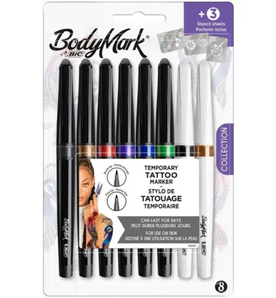 Bic Tattoo Marker Fine 8+3 (1 set)