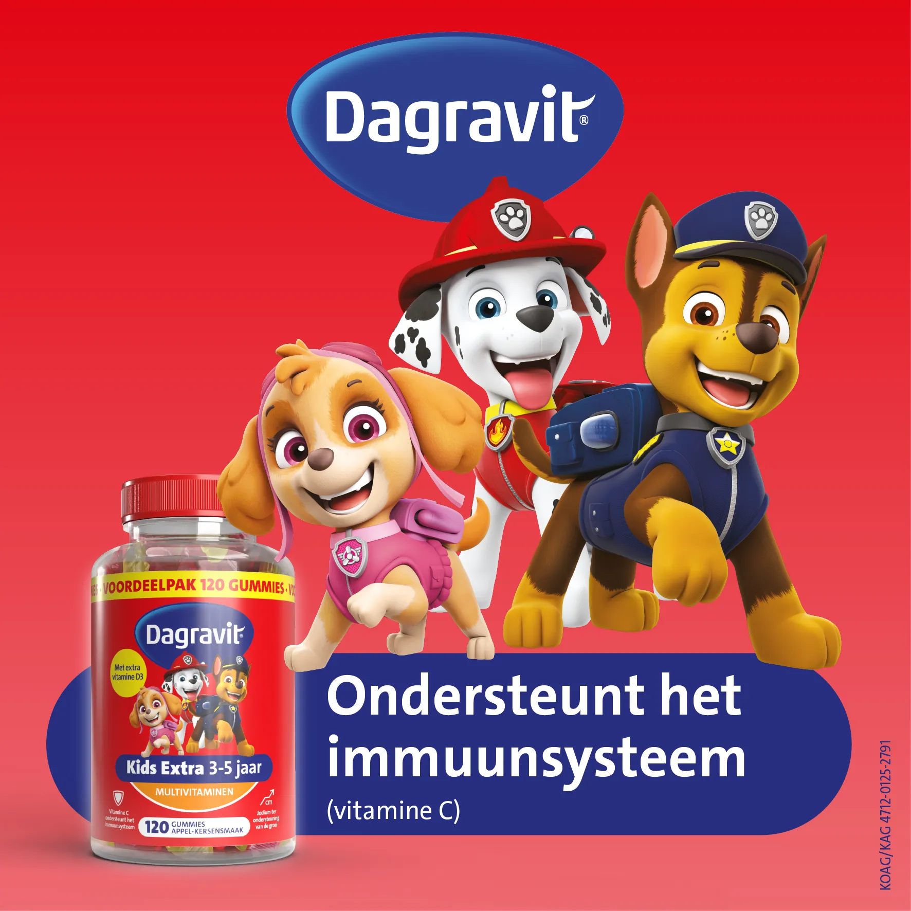 Dagravit Kids Multi 3-5 Jaar Paw Patrol (120 gummies)