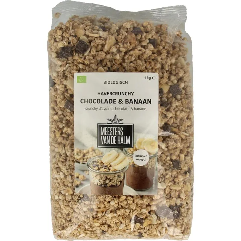 De Halm Havergranola Crunchy Chocolade /Banaan Bio (1000 gr)