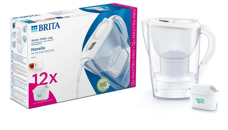 Brita Marella Cool White + 12 Maxtra Pro All-In-1 (1 stuk)