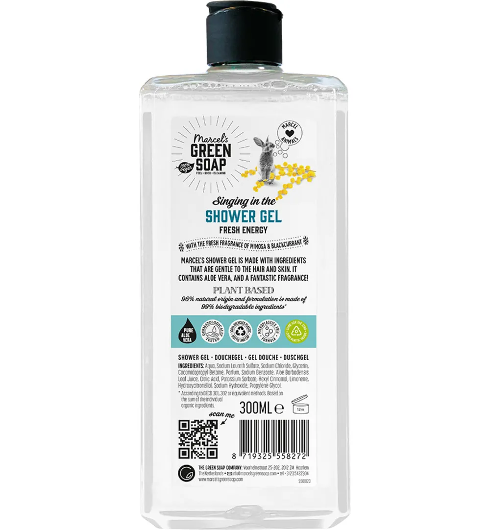Marcel's Green Soap Shower gel Mimosa & Black Current (300 ml)