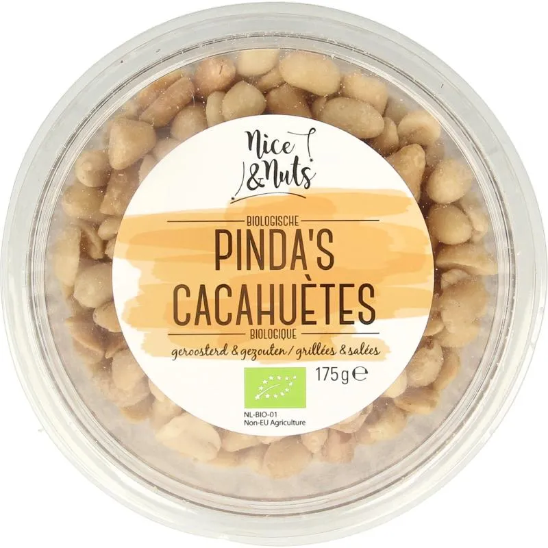 Nice & Nuts Pinda'S Met Zeezout Geroosterd Bio (175 gr)