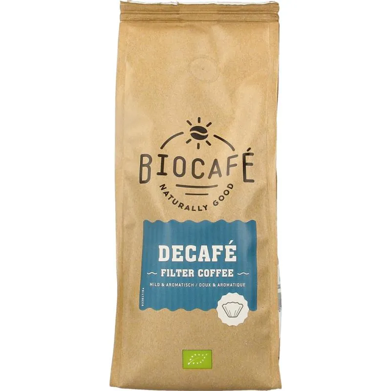 Biocafé Filterkoffie Cafeinevrij Bio (250 gr)