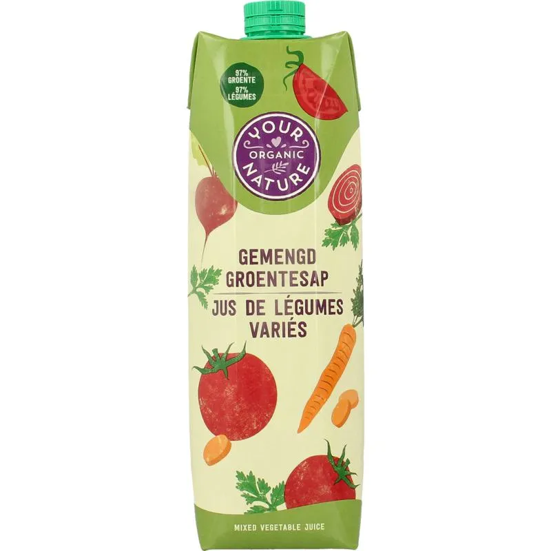 Your Organic Naturegroentesap gemengd bio (1000 ml)
