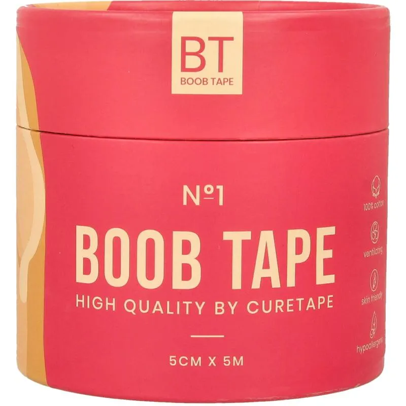 Curetape Boobtape No 1 Incl. Nipple Cov Ers 5 Cm X 5M Beige (1 stuk)