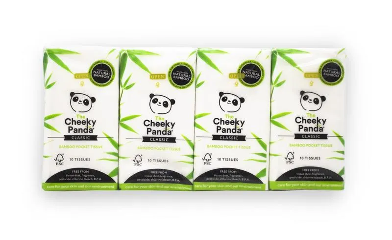 The Cheeky Panda Bamboo zakdoekjes (8 x 10 stuks)