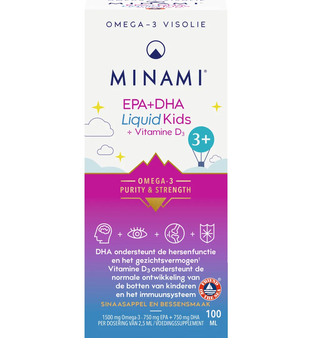 Minami Epa+Dha Liquid Kids + Vitamin D3 (100 ml)