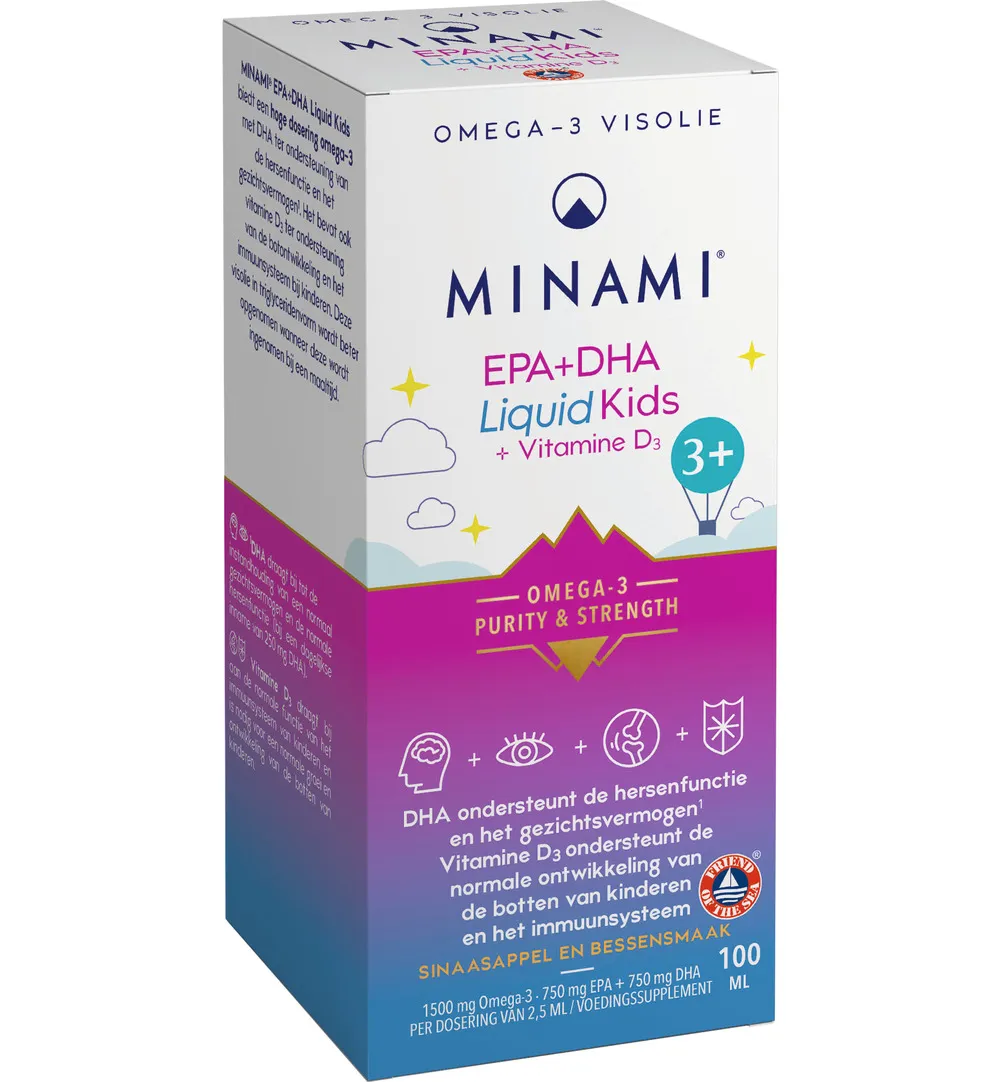 Minami Epa+Dha Liquid Kids + Vitamin D3 (100 ml)