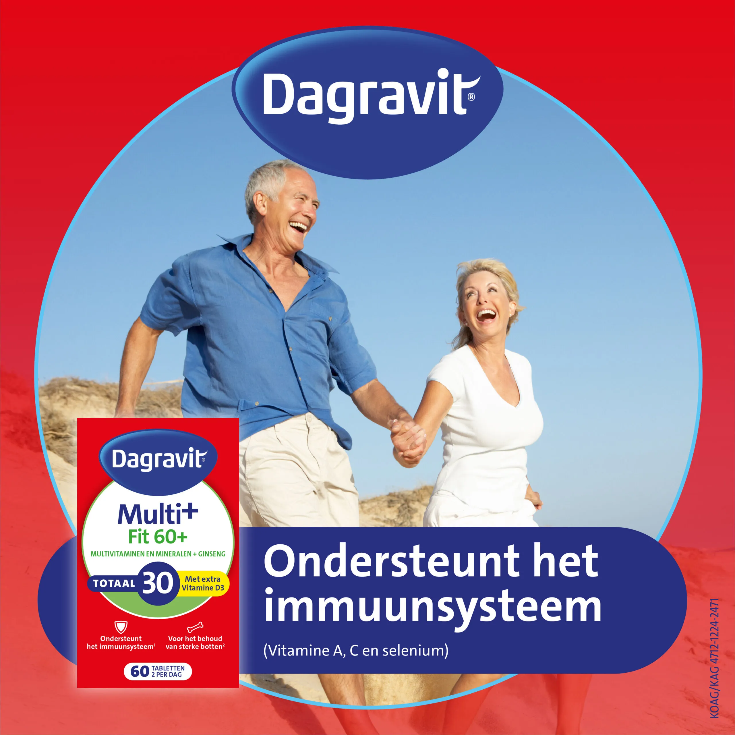 Dagravit Totaal 30 Fit 60+ Multivitaminen (60 tabletten)
