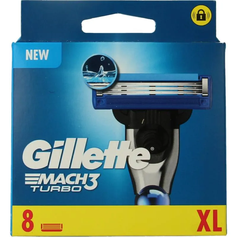 Gillette Mach 3 turbo (8 stuks)