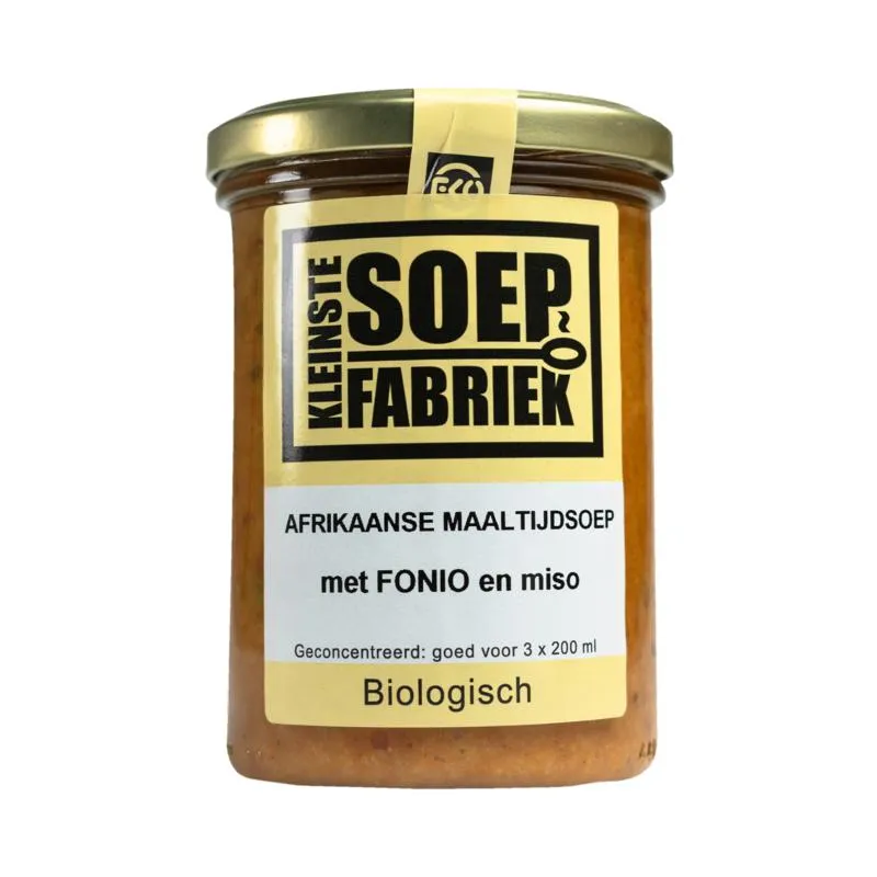 Kleinstesoepfabriek Afrikaanse Maaltijdsoep Met Fo Nio En Miso Bio (400 ml)