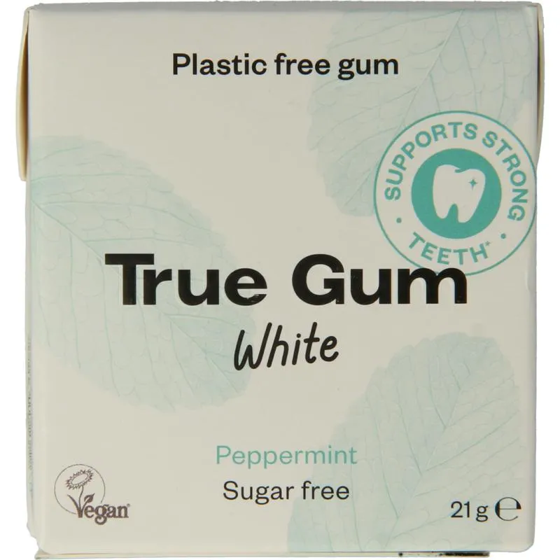 True Gum White peppermint suikervrij (21 gr)