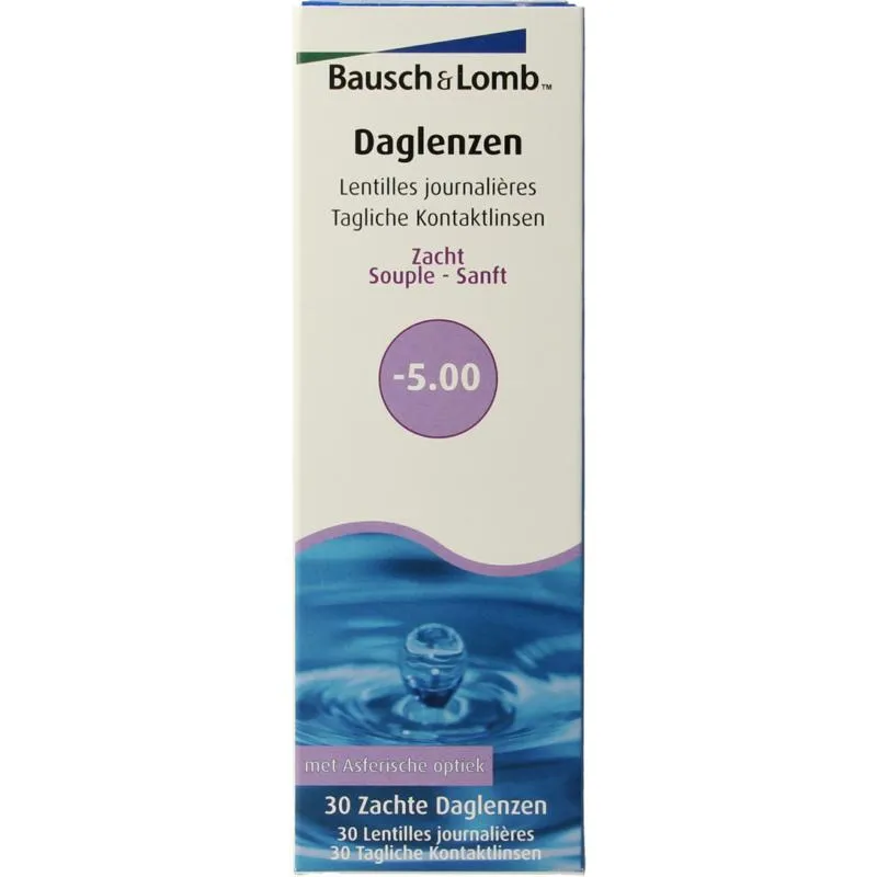 Bausch + Lomb Daglenzen -5.00 (30 stuks)