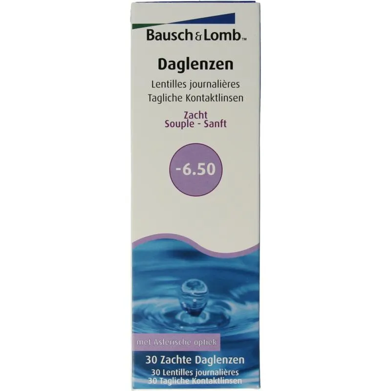 Bausch + Lomb Daglenzen -6.50 (30 stuks)