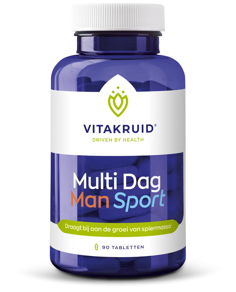 Vitakruid Multi Dag Man Sport 100% Vegan (90 tabletten)