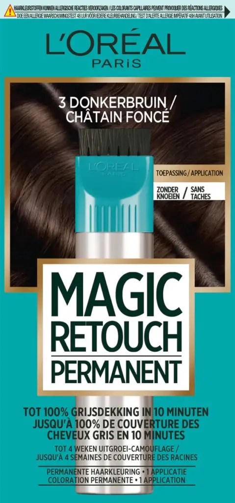 Loreal Paris Magic Retouch Permanente Haarkleuring nr 3 Donkerbruin (1 stuk)