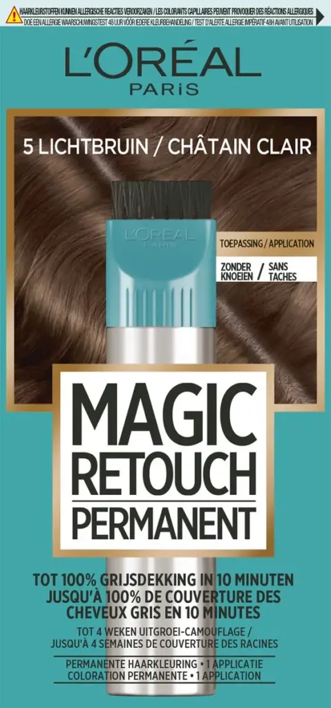 Loreal Paris Magic Retouch Permanente Haarkleurig nr 5 Lichtbruin (1 stuk)