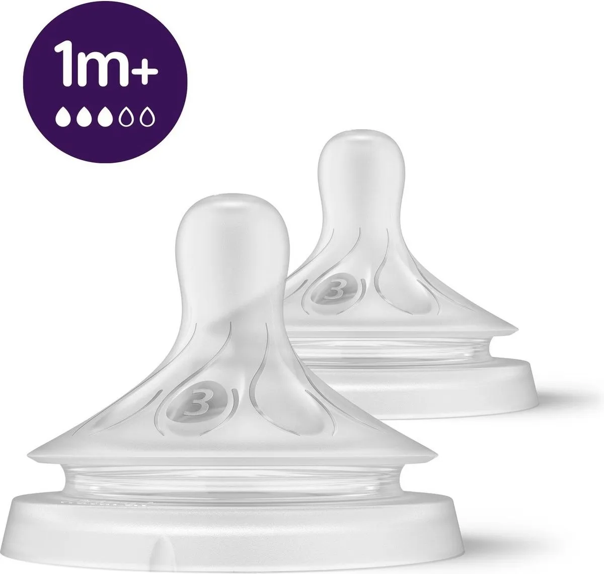 Avent Natural flesspeen 1M+ (2 stuks)