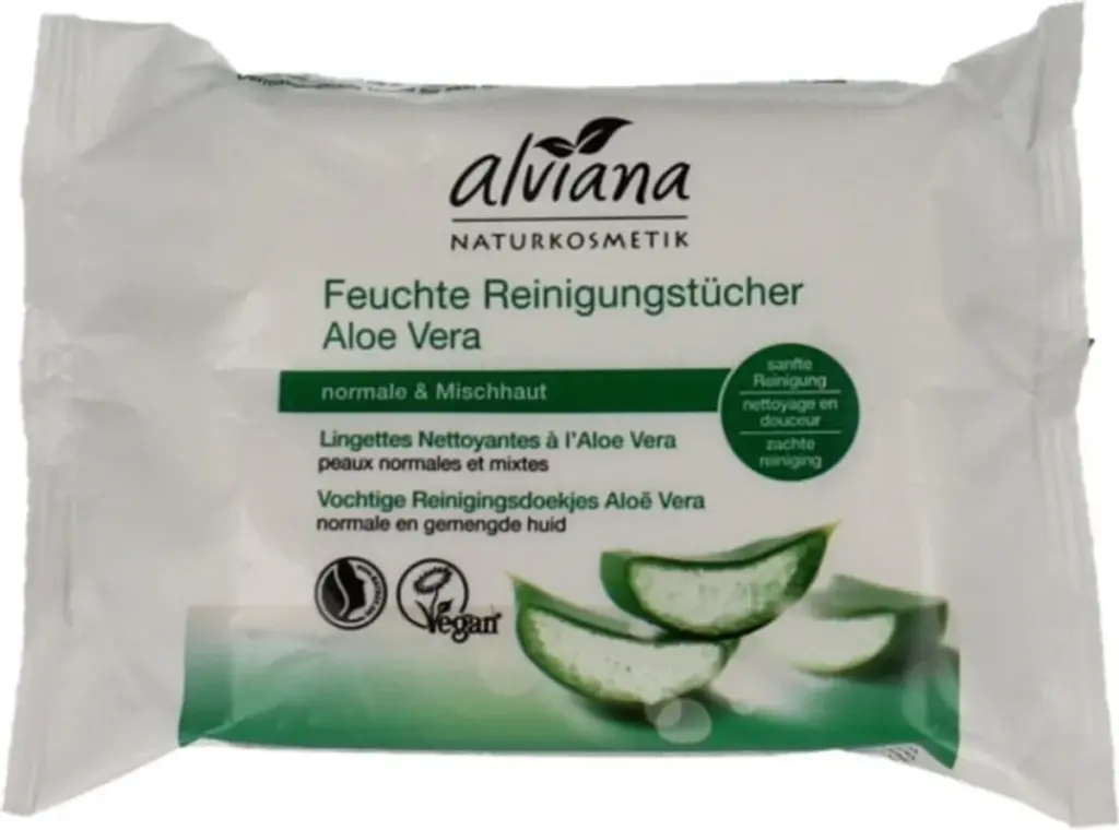 Alviana Reinigdoekjes Aloe Vera Vochti (25 stuks)