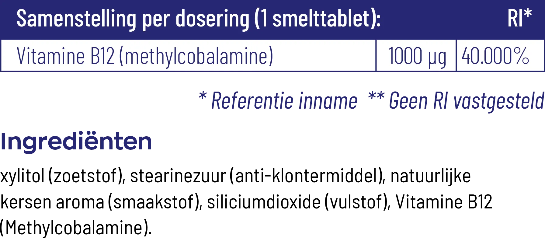 Vitakruid B12 1000 Mcg Actief Methylcobalamine Vitamine (180 stuks) - image 4