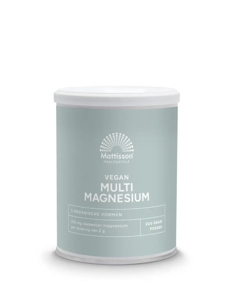 Mattisson Vegan Multi Magnesium Poeder Met Actieve Vitamine B6 (200 gr)