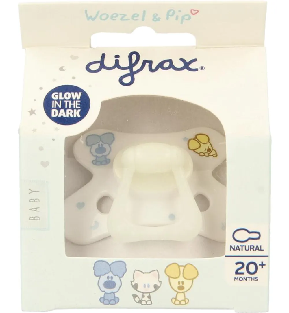 Difrax Fopspeen 20+ maanden natural Woezel & Pip (1 stuk)