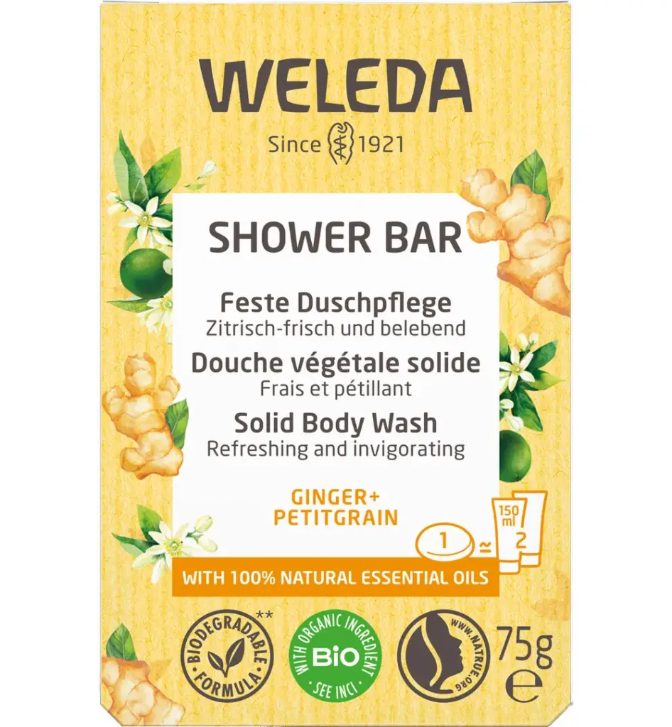 WELEDA Shower bar ginger + pititgrain (75 gr)