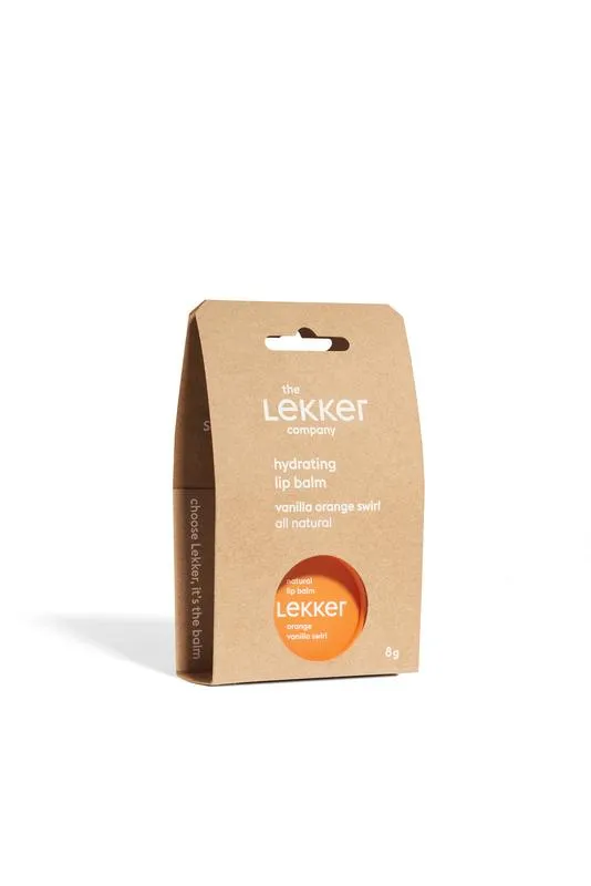 Lekker Raw Natuurlijke lippenbalsem orang e (8 gr)