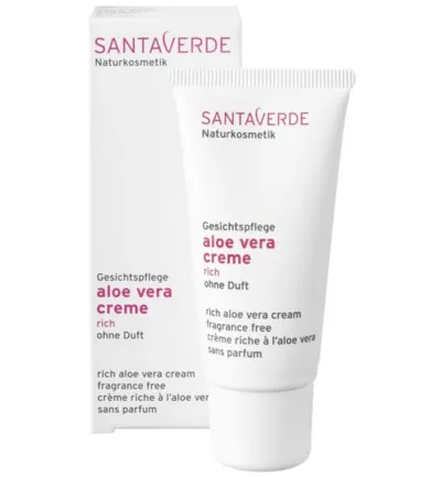 Santaverde Aloe Vera Cream Rich Parfumvrij (30 ml)